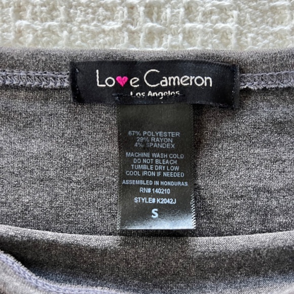 Love Cameron off the shoulders empire waist dark grey long dress size S - Picture 5 of 12